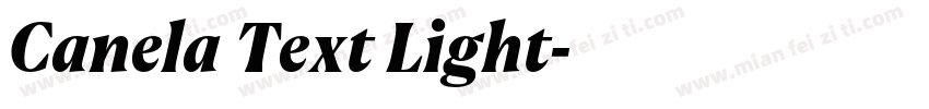 Canela Text Light字体转换